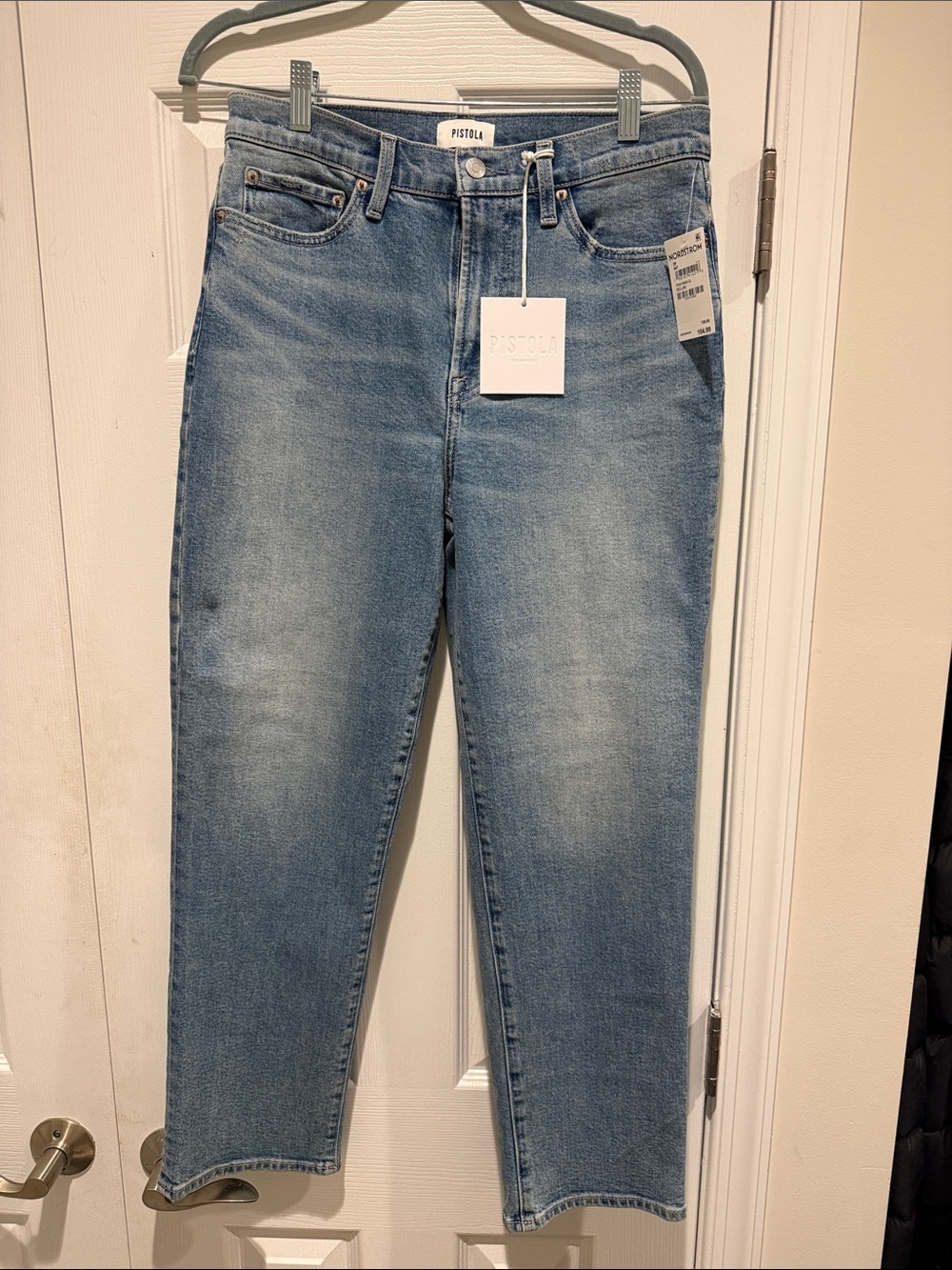 pistola Charlie light blue high-rise straight jeans in Bellini size 29